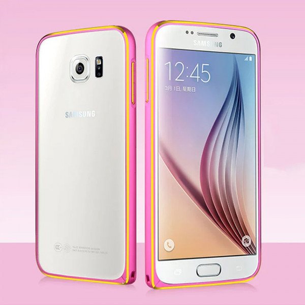 Wholesale Samsung Galaxy S6 Aluminum Metal Bumper (Hot Pink)